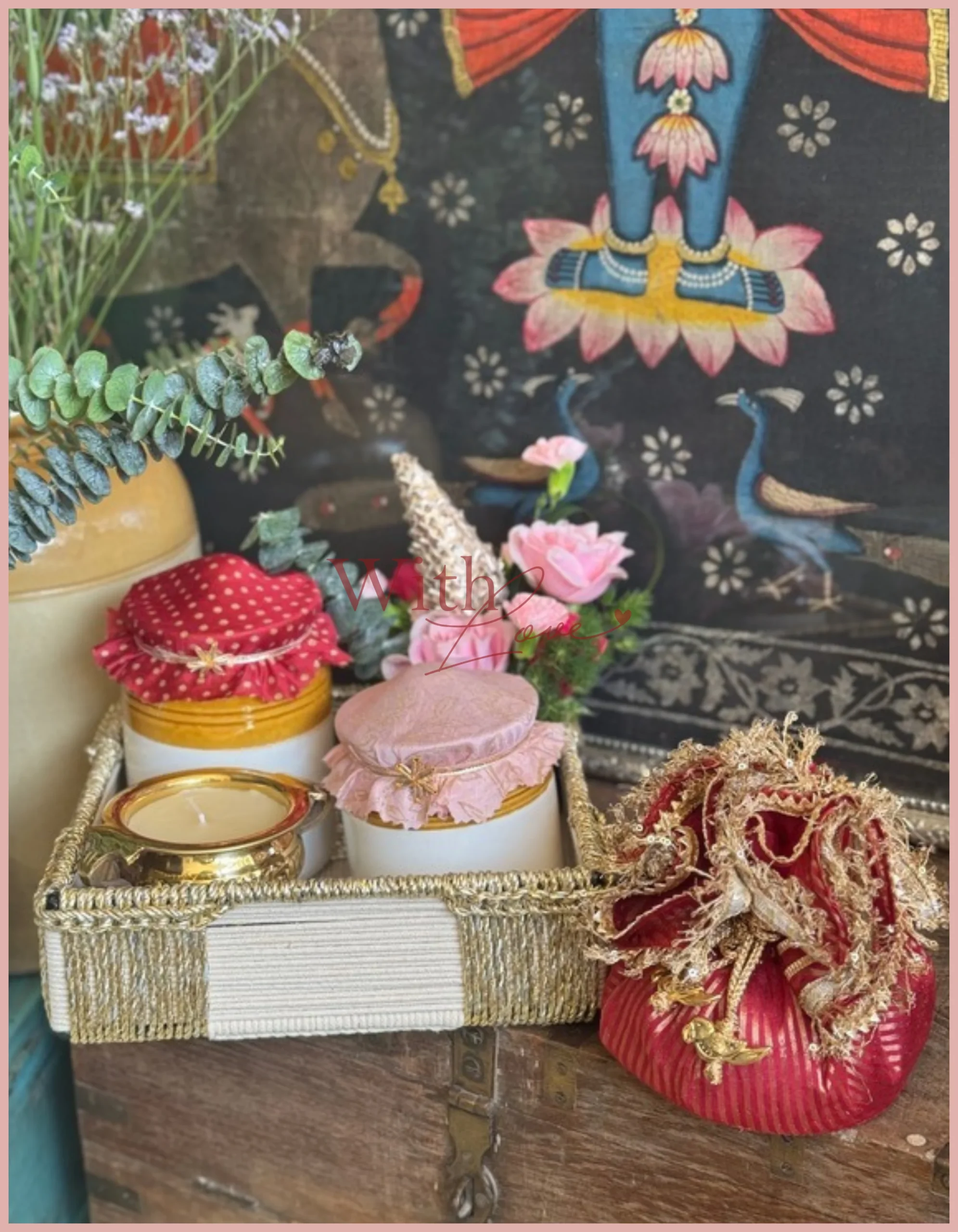 Artfully arranged luxury gifts